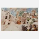 Shmuel Katz, Orientalische Stadtansicht, Mischtechnik