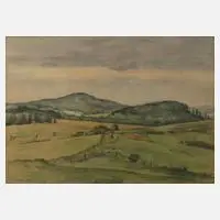 Max Nehrling, Föhlritz in der Rhön, Aquarell