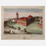 Daniel Adam Hauer, Die Pleißenburg in Leipzig, 1756, Kupferstich