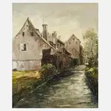 Manfred Feiler, "Alt Plauen", Öl auf Leinwand