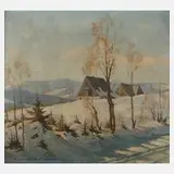 Gerhart Mehlhorn, Winter im Erzgebirge, Öl auf Leinwand