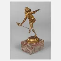 Wilhelm Warmuth, Tänzerin Art déco, Bronze