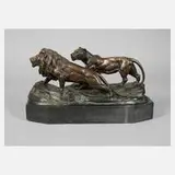 Constantin Höland, Löwenpaar, Bronze