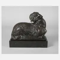 Max Esser, liegender Widder, Bronze
