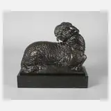 Max Esser, liegender Widder, Bronze