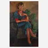 Raoul Brink, Damenportrait, 1939, Öl auf Leinwand und Keilrahmen