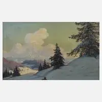 Klein, Winterlandschaft, Öl auf Leinwand