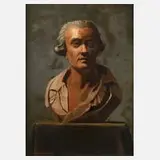 Jac. Leroux, Stillleben mit Portraitbüste, Öl auf Leinwand