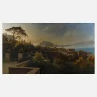 Wilhelm Lindner, Mediterrane Landschaft, Öl auf Leinwand auf Spannrahmen