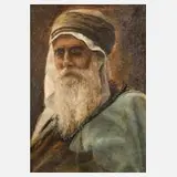 W. Marwan, Araberhäuptling, Öl auf Karton