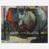 Christa Moering, Am See, Öl auf Papier