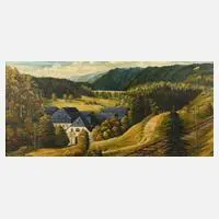 W. Philipp, Die Heinrichshütte bei Wurzbach, Öl auf Hartfaserplatte