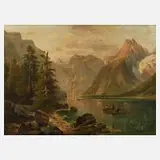 Anton Pickert, "Der Watzmann am Königssee", Öl auf Leinwand