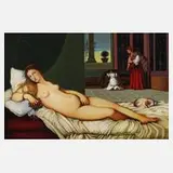 E. Rommer, Ruhende Venus nach Tizian, Öl auf Leinwand