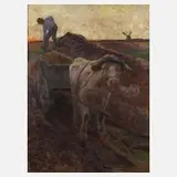 J. Teichel, Torfstecher, 1902, Öl auf Leinwand