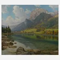Prof. Josef, Vietze, Oberbayerische Seelandschaft, 1966, Öl auf Leinwand