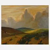 Werner Vogel, Ginsterblüte in der Eifel, Öl auf Leinwand