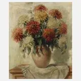 Helmuth Andreas Volkwein, "Chrysanthemen", Öl auf Leinwand