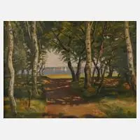Hugo Wolff-Maage, "Müggelsee mit Booten", Öl auf Leinwand