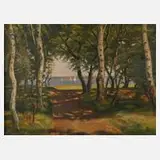 Hugo Wolff-Maage, "Müggelsee mit Booten", Öl auf Leinwand
