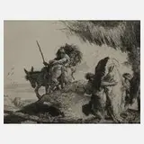 Giovanni Domenico Tiepolo, Flucht nach Ägypten, Radierung