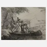 Giovanni Domenico Tiepolo, Flucht nach Ägypten, Radierung