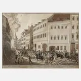 Johann Christian Schnorr, Jena zur Schlacht bei Jena-Auerstedt 1806, Zeichnung