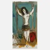 Artistin by Marc Chagall, Farblithographie auf leichtem Karton, sold Nov 2021