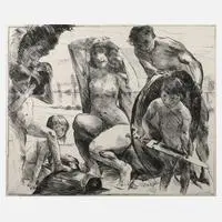 Prof. Lovis Corinth, "Die Waffen des Mars", Ölgemälde