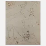 Figurative Komposition by Salvador Dalí, Farbradierung, sold Nov 2021