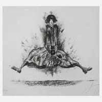 Sprung in die Luft by Günter Grass, Lithographie, sold Nov 2021