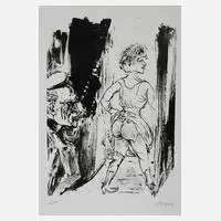 Frank Lohse, Im Bordell, Lithographie