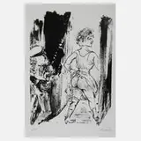Frank Lohse, Im Bordell, Lithographie
