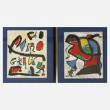 Joan Miró, Paar Farbholzschnitte, Radierungen