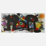 Abstrakte Komposition II by Joan Miró, Farblithographie auf leichtem Karton, sold Nov 2021