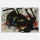 Abstrakte Komposition III by Joan Miró, Farblithographie auf leichtem Karton, sold Nov 2021