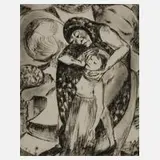 E. Pernice, "Der Tod als Mutter", 1933, Kaltnadelradierung