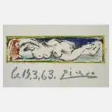 Liegender Akt by Pablo Picasso, Farblithographie, sold Nov 2021