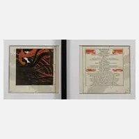 Ernst Stöhr, Paar Graphiken, Farbholzschnitt und Buchdruck