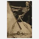 Friedrich Vollandt, "Tod als Sieger", Aquatintaradierung mit Strichätzung