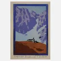 Peter Waldner, Seegrube Innsbruck, Farbholzschnitt