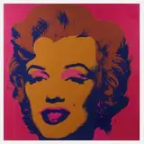 "Marilyn Monroe" by Andy Warhol, Farbserigraphie auf leichtem Karton, sold Nov 2021