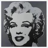 "Marilyn Monroe" by Andy Warhol, Farbserigraphie auf leichtem Karton, sold Nov 2021