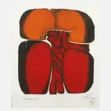 Prof. Gerd Winner, "Torso", Farbradierung