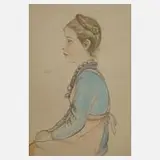 Prof. Kurt Günther, "Gudrun", Aquarell