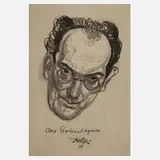 Prof. Kurt Günther, Portrait Otto Geisenhegner, Kohle auf Papier