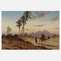 D. Vassiliou, Partie in Ägypten, Aquarell