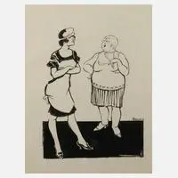 Carl Reiser, "Die freche Perle", Tuschefeder und Pinsel