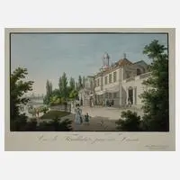 Carl Beichling, Palais Findlater bei Dresden, aquarellierte