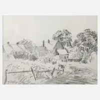 Fredo Bley, "Brunn", Kohlezeichnung